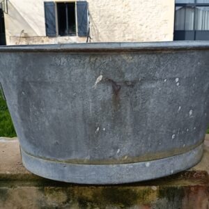 Bassine en zinc décorative