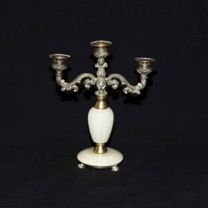 Chandelier en albâtre et laiton – 20 cm