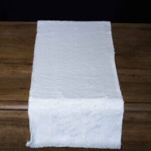 Chemin de table fausse fourrure blanche