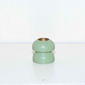 Mini bougeoirs vert & gris (lot)