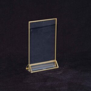 Support menu / numéro de table – doré