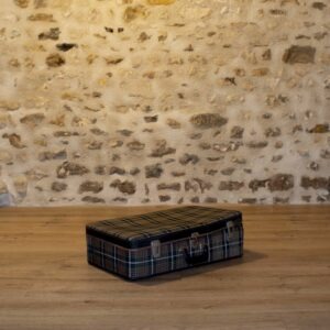 Valise vintage – motif écossais